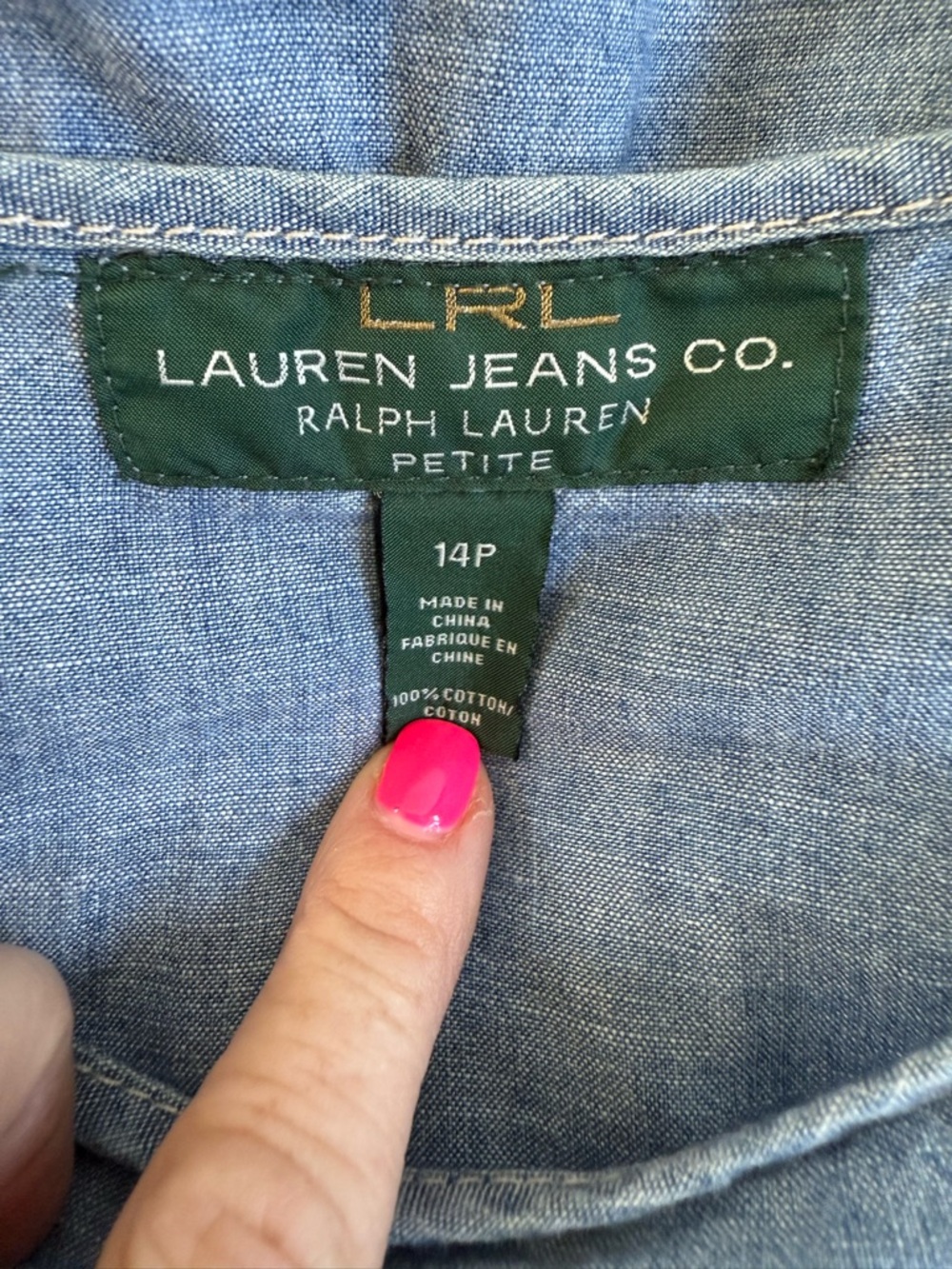 Lauren Ralph Lauren Tiered Denim Midi Skirt 12P Boho Western Prairie Peasant - Picture 3 of 11